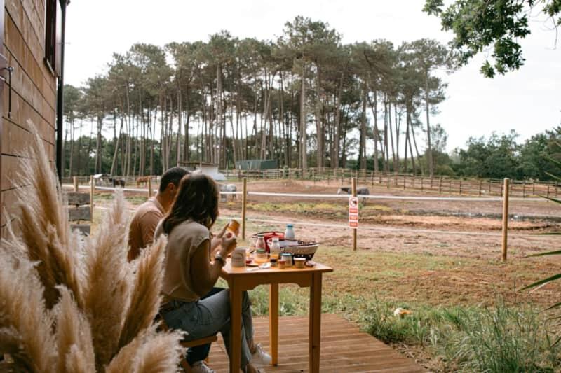 Roulottes Cocooning Au Coeur Des Landes Hotel Mees ภายนอก รูปภาพ